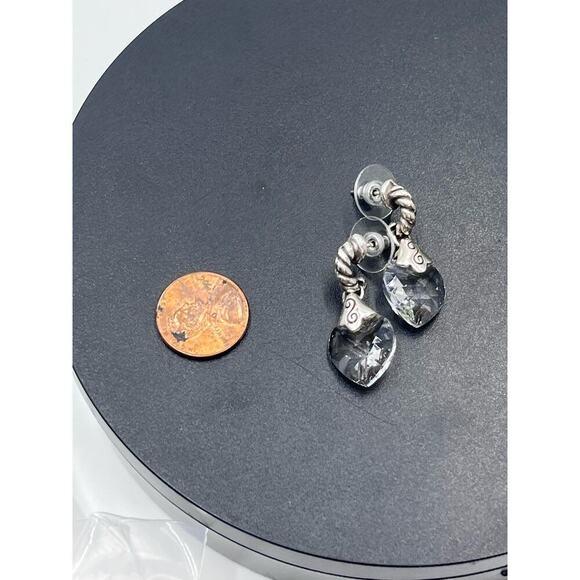 Brighton Silver Tone Crystal Heart
Dangle Earrings w/ Tin - Picture 13 of 14